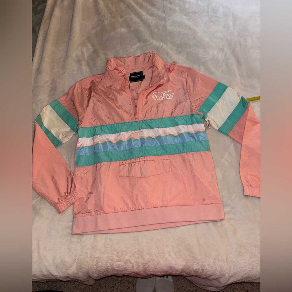 Men’s xs pink + dolphin windbreaker